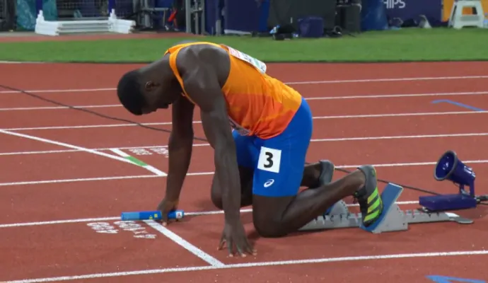 Elvis Afrifa wordt vierde met Nederlands record <h4>"Lastig dat ik net geen medaille pak”</h4>